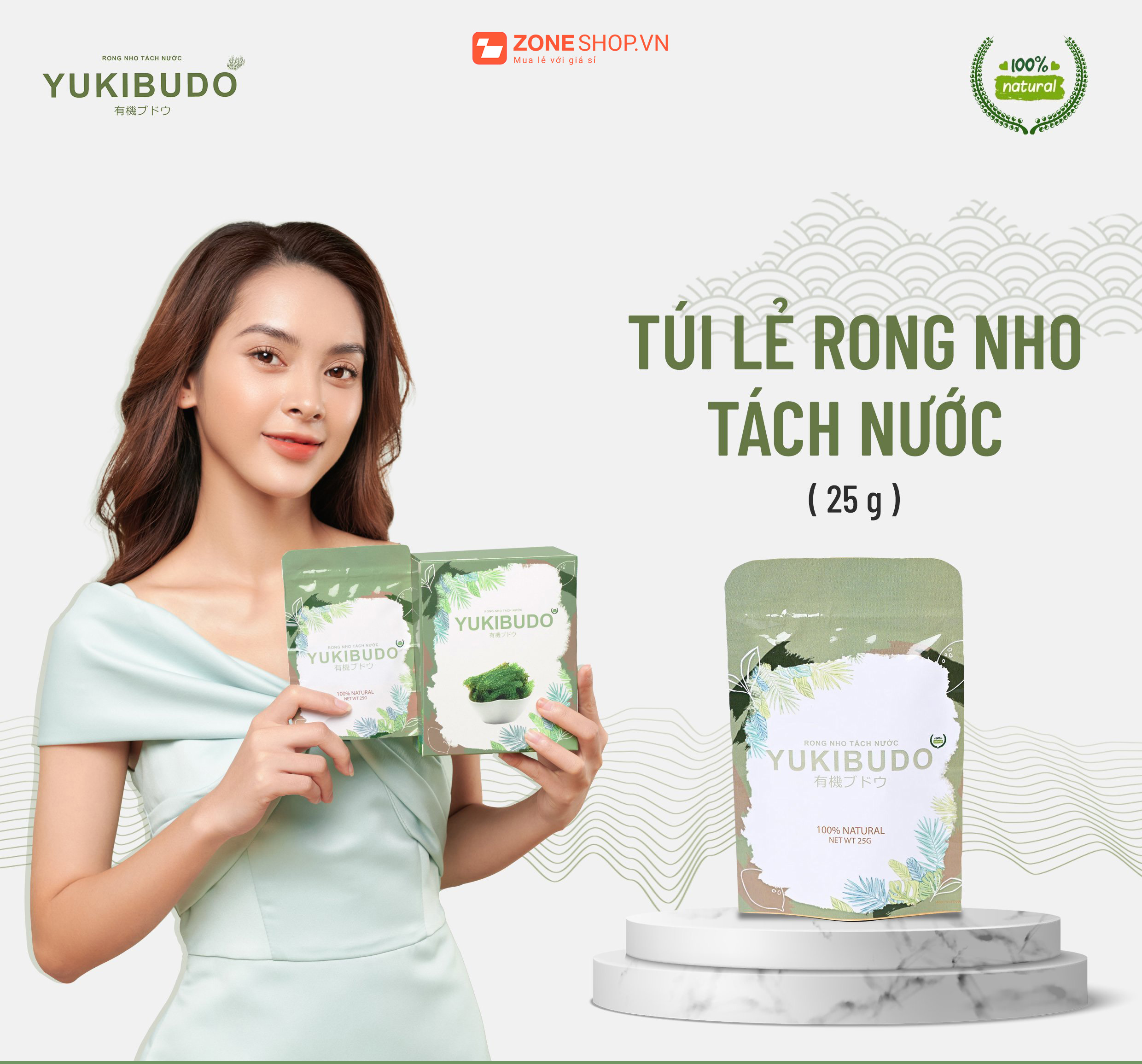 Đại lý chính thức cung cấp rong nho tách nước Yukibudo tại Đà Nẵng