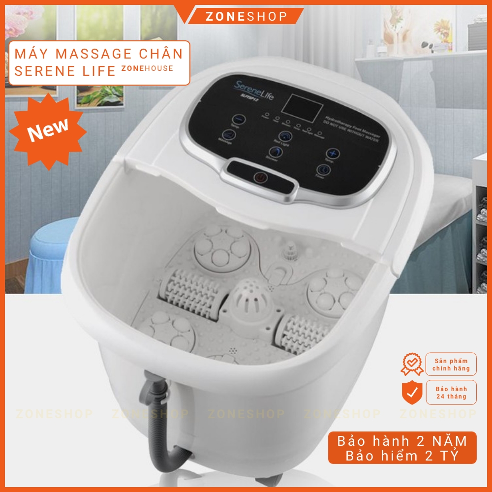 Đại lý chính hãng phân phối Máy Ngâm Massage Chân SereneLife SL12 ZoneHouse, bồn ngâm chân thông minh, con lăn tự động, Bảo hiểm 2 tỷ
