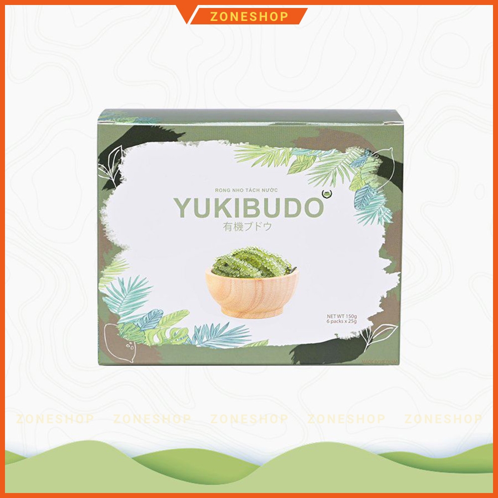 [NEW] Rong nho tách nước YUKIBUDO [GÓI LẺ] tặng nước xốt mè rang - Rong nho CN Nhật Bản Yukibudo [ZONESHOP]