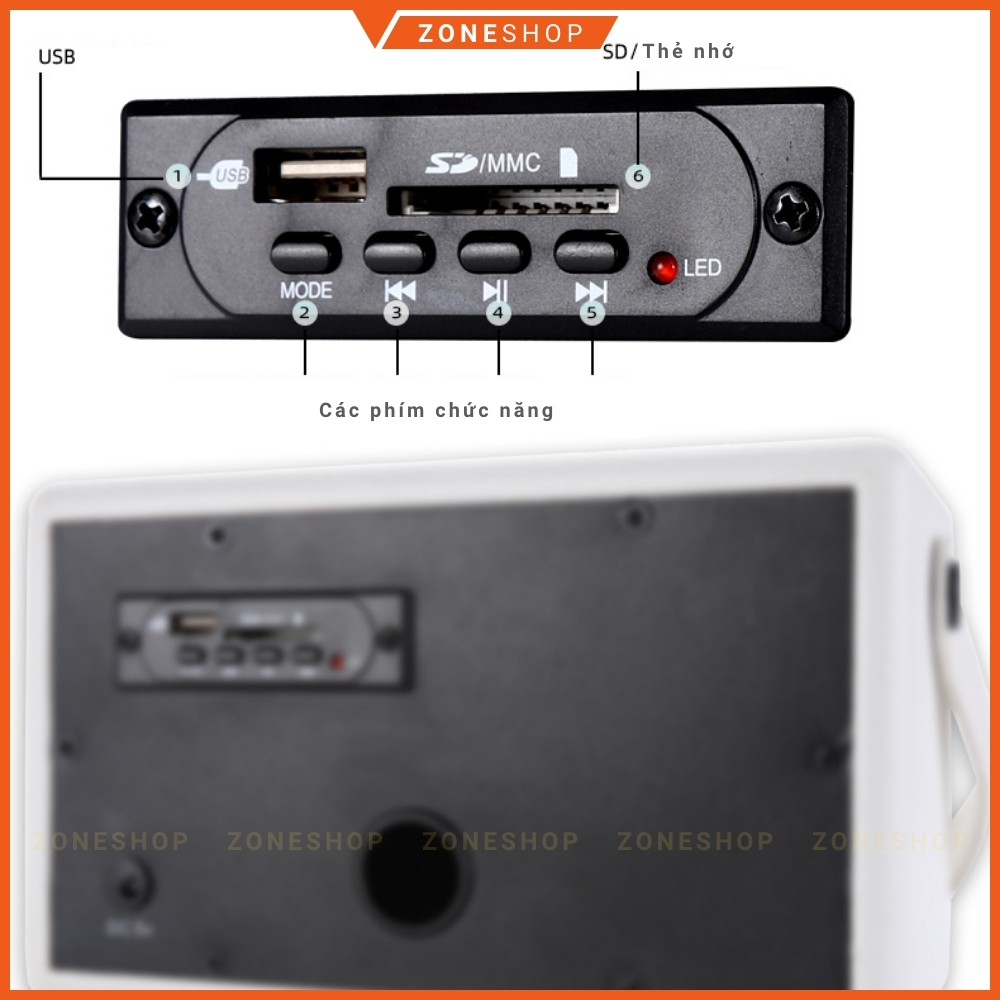 Loa Bluetooth MIDDIA Âm Thanh Sống Động Thiết Kế Bọc Da Kiểu Dáng Phong Cách ZONESHOP