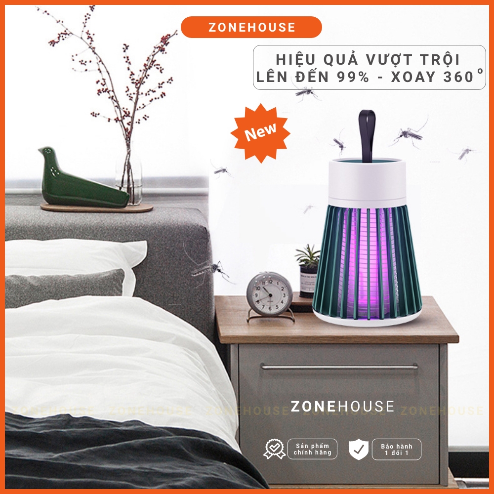 Đèn bắt muỗi thông minh Electric S thế hệ mới nhất - Đèn bắt muỗi di động + kèm dây sạc, máy bắt muỗi ZONEHOUSE