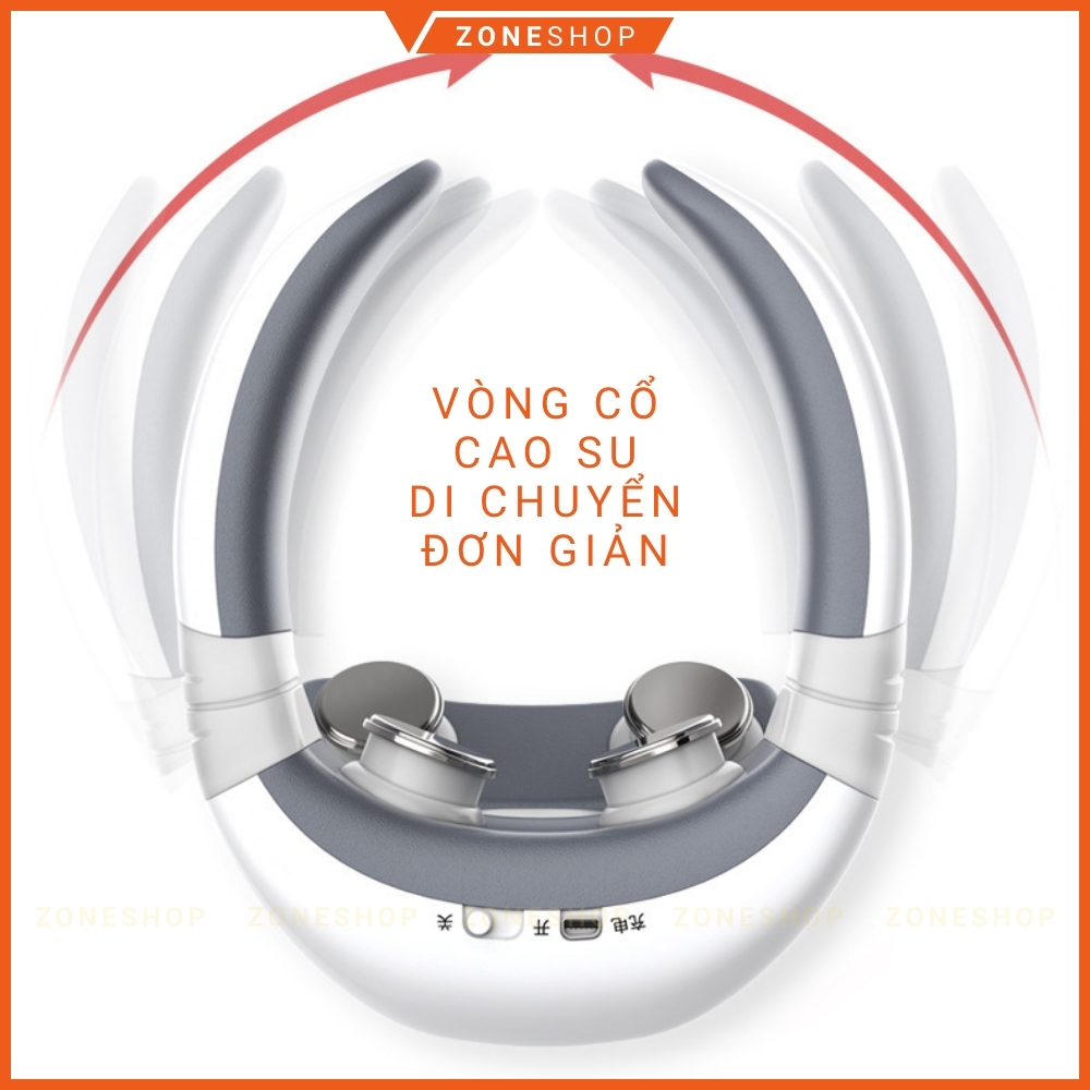 Máy massage cổ vai gáy cột sống xung điện ZONEHOUSE, 4 đầu tiếp xúc công nghệ Nhật Bản, 9 chế độ massage [ZONESHOP]