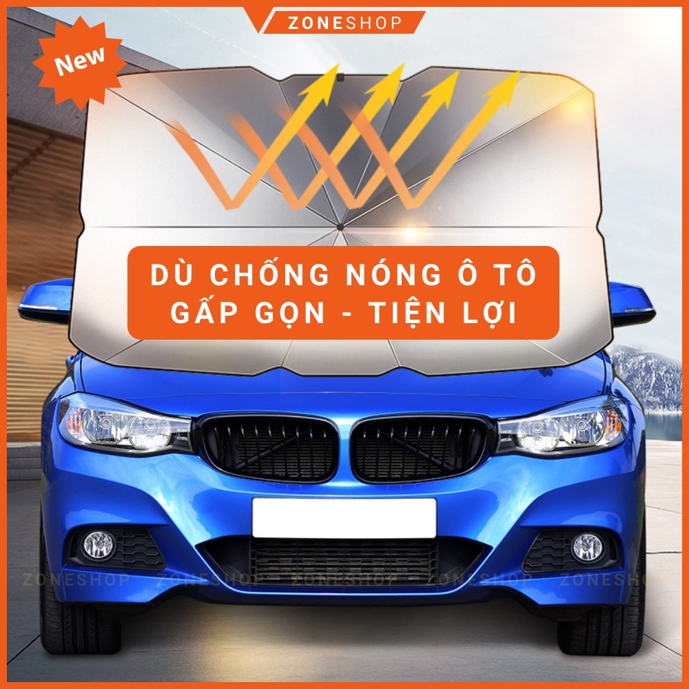 Ô che nắng kính lái xe hơi ZONECAR, dù che nắng kính lái ô tô đa năng, chống nắng và tia uv bảo vệ nội thất [ZONESHOP]