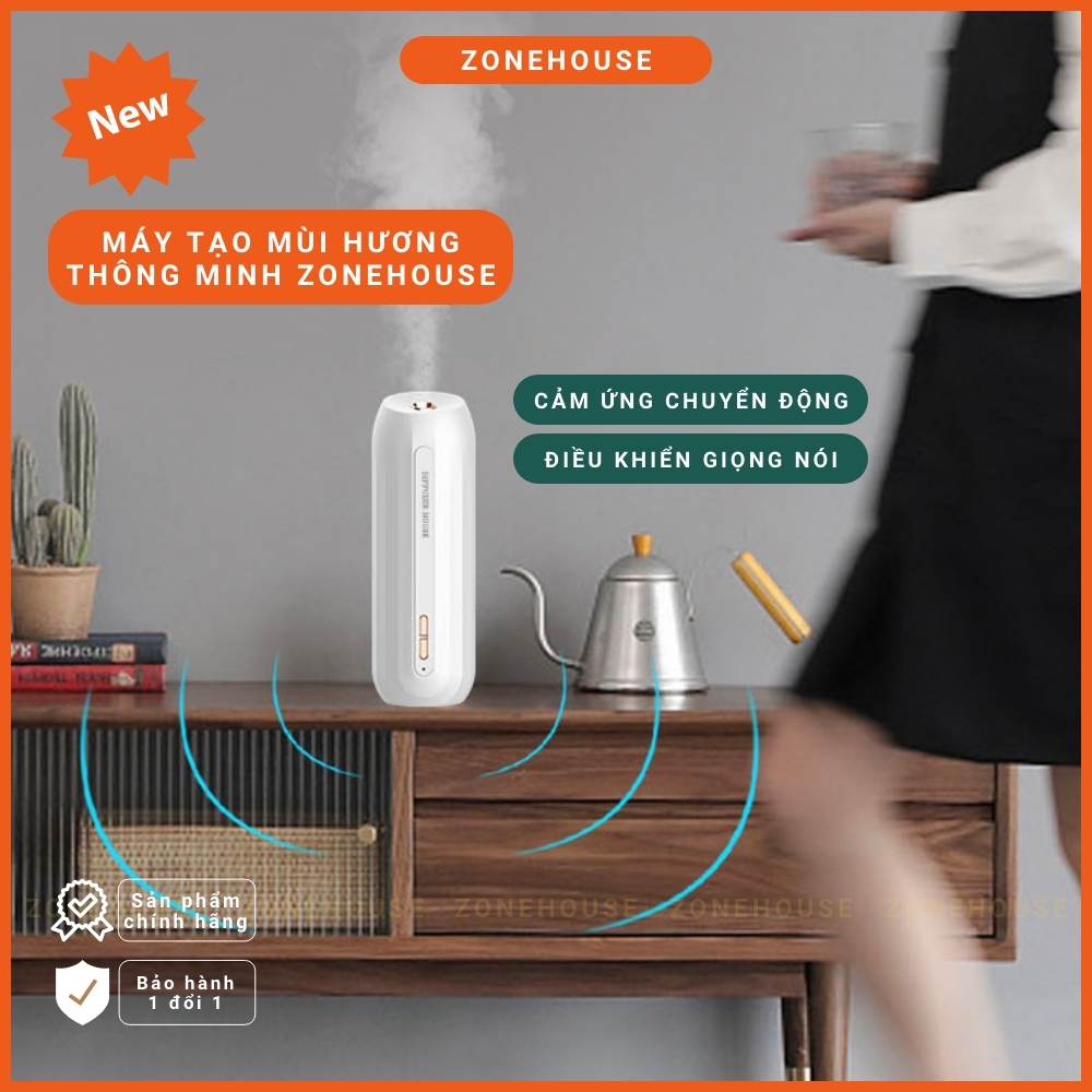 Máy tạo mùi hương thông minh ZoneHouse, cảm biến chuyển , giọng nói, máy khuyếch tán hương thơm tự động [ZONESHOP]