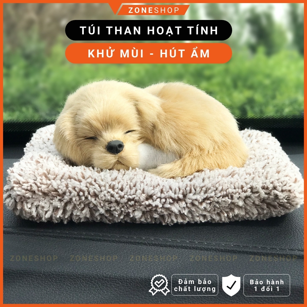 Thú bông than hoạt tính khử mùi, túi than tre lọc không khí hút ẩm trang trí taplo ô tô, xe hơi, bàn làm việc Zone Shop