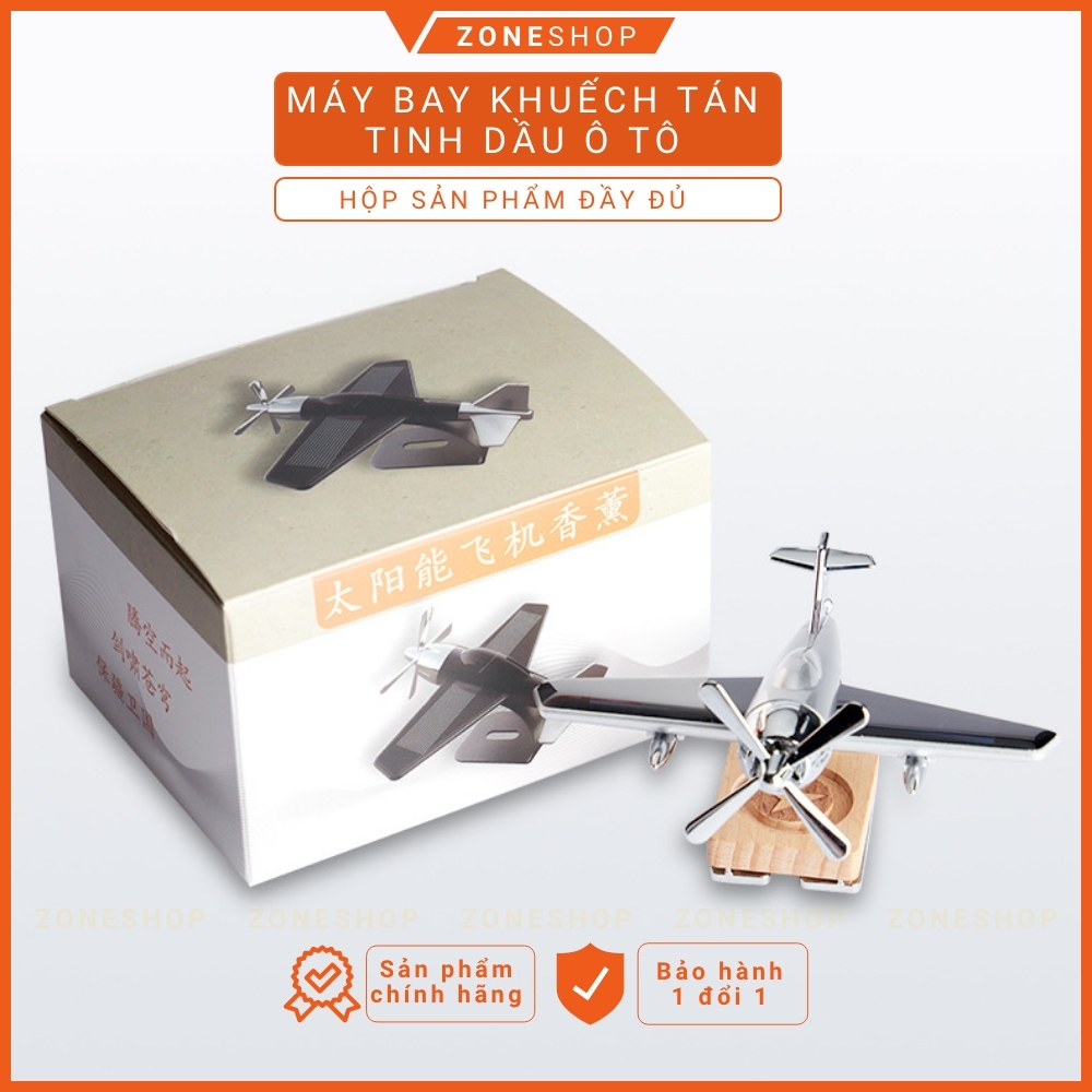 TINH DẦU Ô TÔ Năng Lượng Mặt Trời ZONEHOUSE hình Máy Bay Cổ Điển, máy khuếch tán tặng kèm tinh dầu thơm [ZONESHOP]