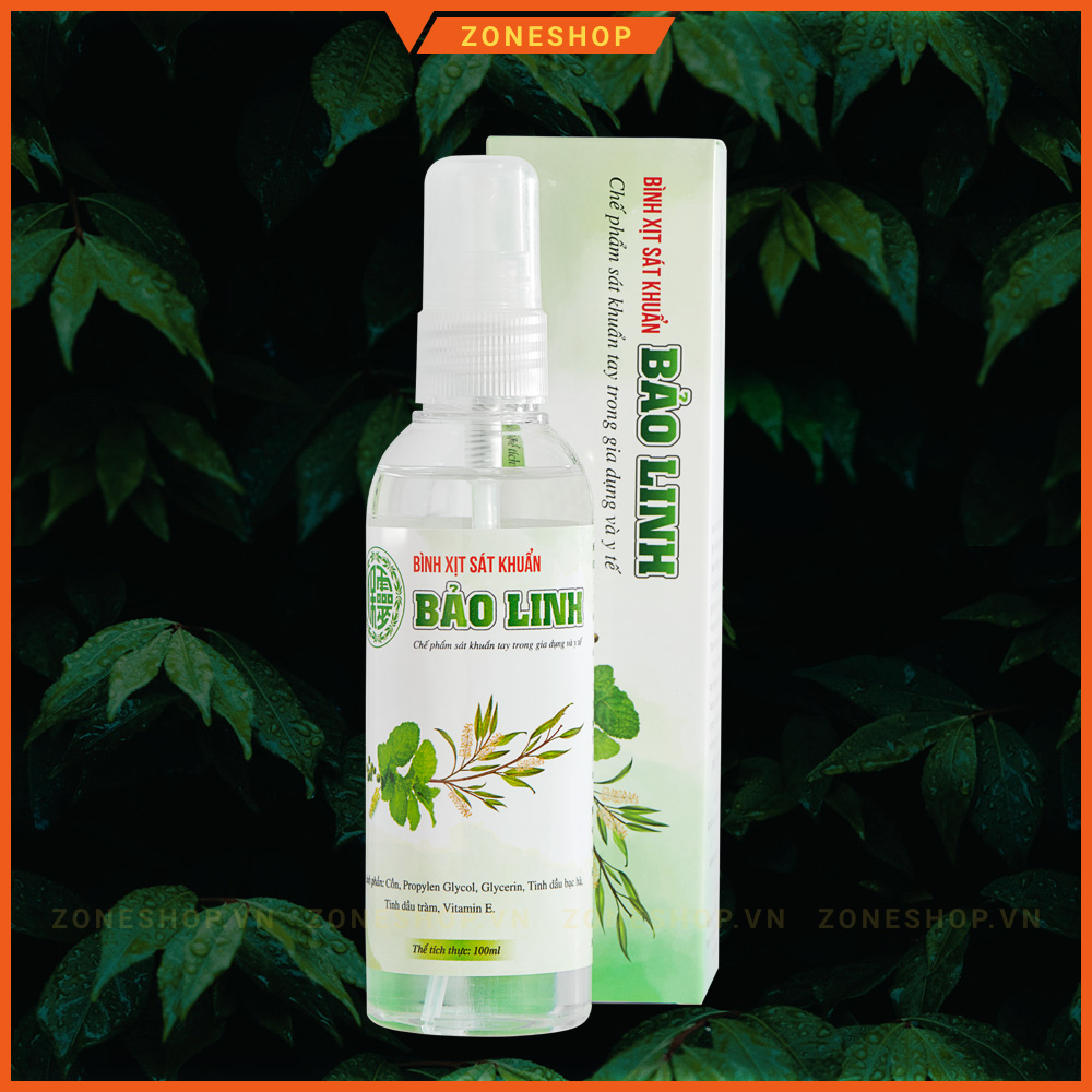 Bình Xịt Sát Khuẩn Tinh Dầu Bảo Linh 60ml - Hoàn toàn thiên nhiên, an toàn, tiện dụng [ZONESHOP]