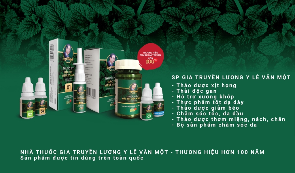 Thảo dược xịt mũi gia truyền Lê Văn Một, giảm cảm cúm, sốt, ho, đau họng, viêm phế quản, hơi thở có mùi hôi..