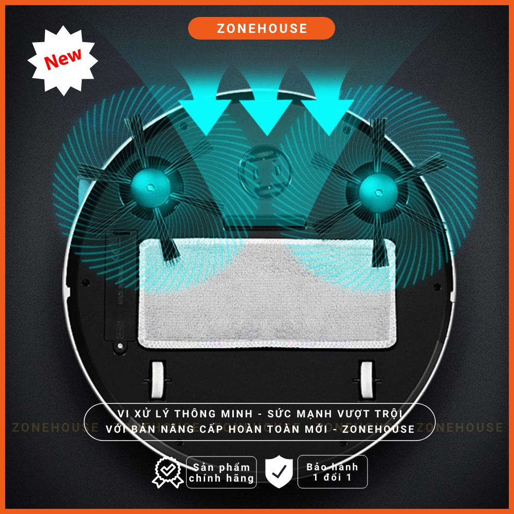 Robot Hút Bụi Thông Minh ZoneHouse - Super Woman, hút bụi thông minh, Hàng Chính Hãng, lau nhà, chống rơi [ZONESHOP]