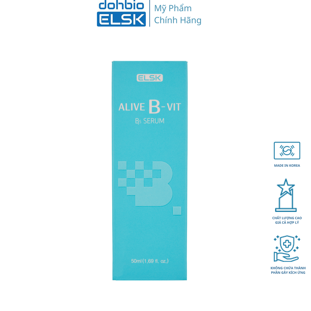 Serum B5 DOHBIO Elsk Alive B-vit 50ml, nhập khẩu Hàn Quốc, chăm sóc da, tinh chất B5 dành cho mọi làn da