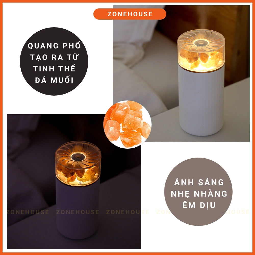 Máy xông tinh dầu đá muối Himalaya ZONEHOUSE, đá muối tự nhiên, đèn xông tinh dầu ô tô, văn phòng, nhà ở