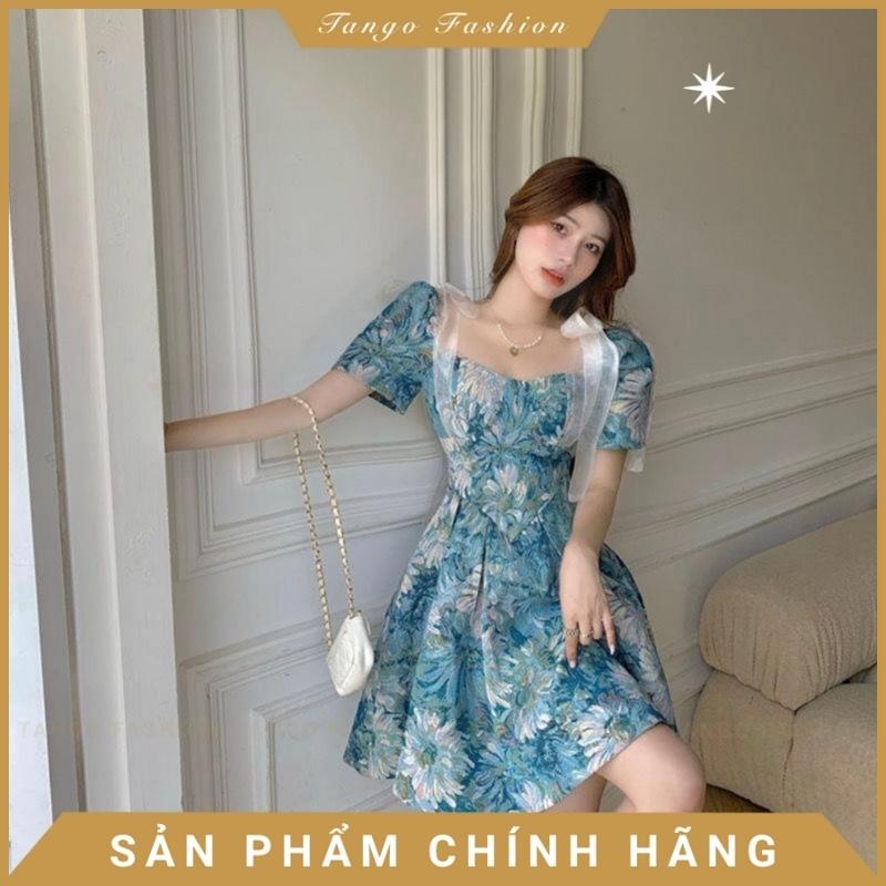 Váy nữ, đầm xòe công chúa, in họa tiết kiểu dáng dễ thương  - TANGO FASHION
