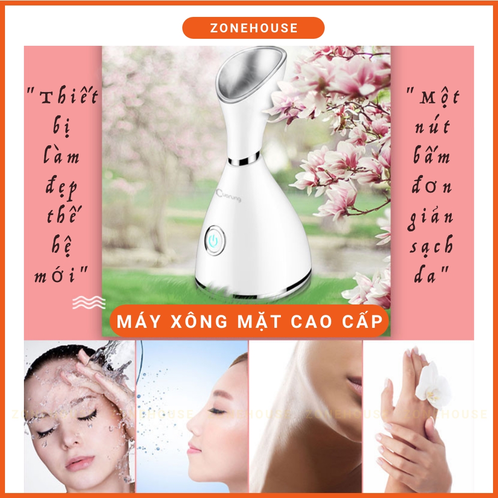 [CAO CẤP] Máy xông hơi mặt CUORUNG - ZONEHOUSE, máy xông hơi massage mặt cao cấp chính hãng Cuorung