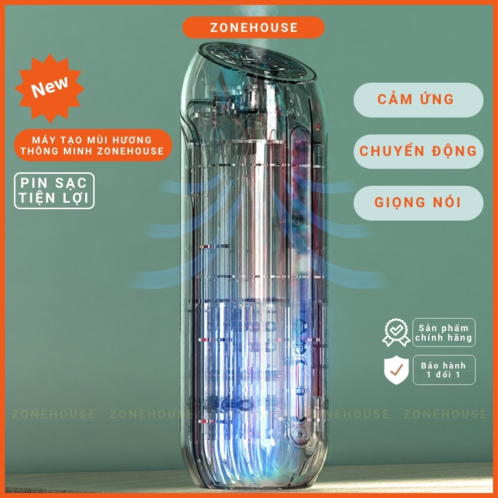 Máy tạo mùi hương thông minh ZoneHouse, cảm biến chuyển , giọng nói, máy khuyếch tán hương thơm tự động [ZONESHOP]