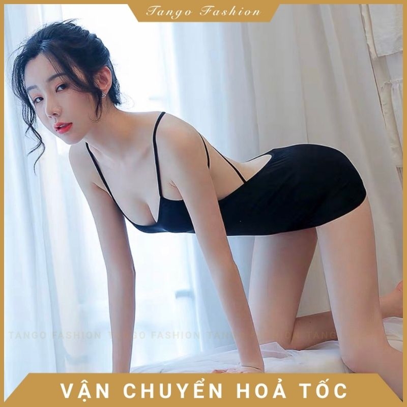 Váy ngủ sexy, Đầm ngủ body ngợi cảm co giãn 4 chiều hở lưng cách điệu, váy thun nữ mặc nhà [TANGO FASHION]