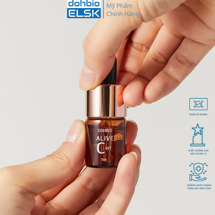 Serum Vitamin C Dohibio Elsk, tinh chất C làm đẹp da, nhập khẩu Hàn Quốc, bộ sản phẩm 2 chai