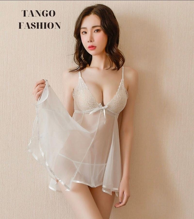Váy ngủ sexy, đầm voan ren cao cấp thiết kế gợi cảm, tặng quần chíp G-string [TANGO FASHION]
