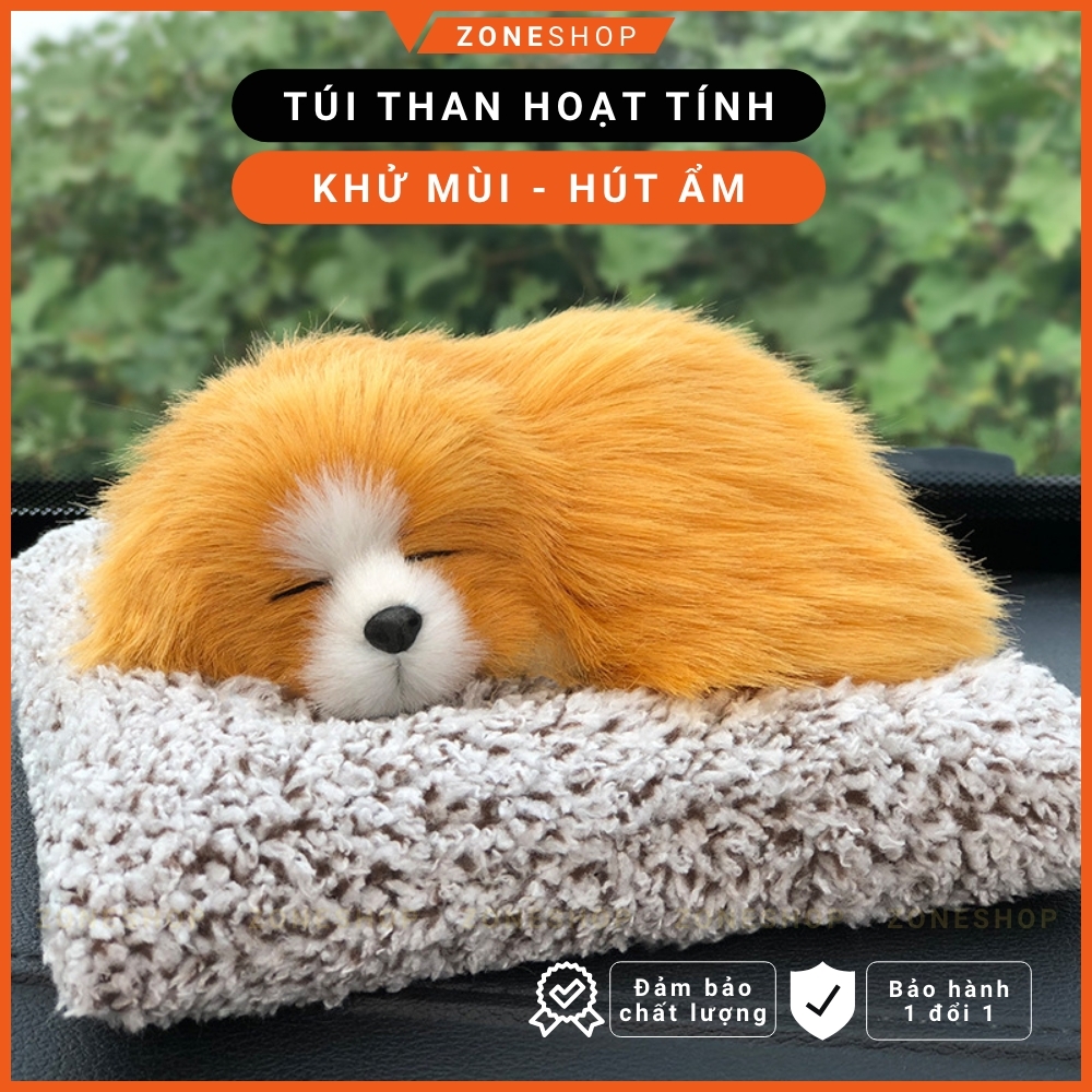 Thú bông than hoạt tính khử mùi, túi than tre lọc không khí hút ẩm trang trí taplo ô tô, xe hơi, bàn làm việc Zone Shop