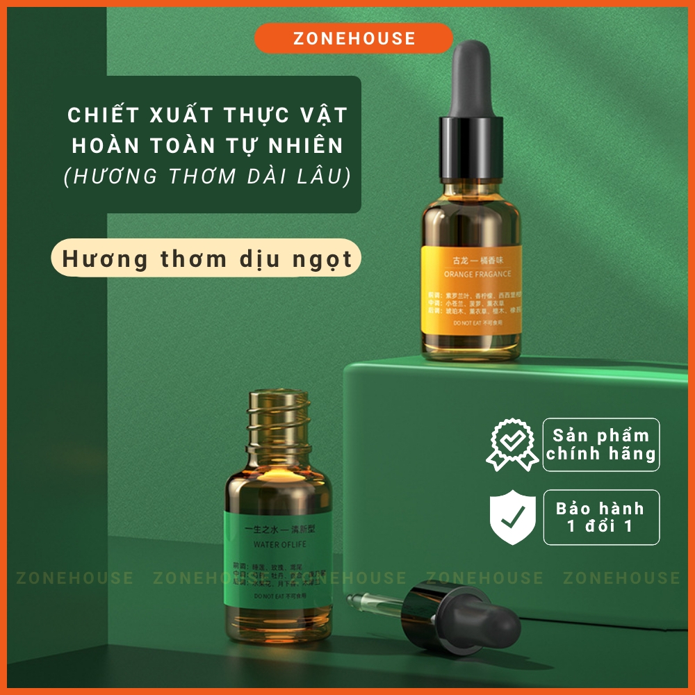 [NEW] Tinh dầu tự nhiên chiết xuất hoàn toàn từ thực vật, an toàn sức khoẻ, mùi hương dễ chịu, lan toả sâu ZONEHOUSE