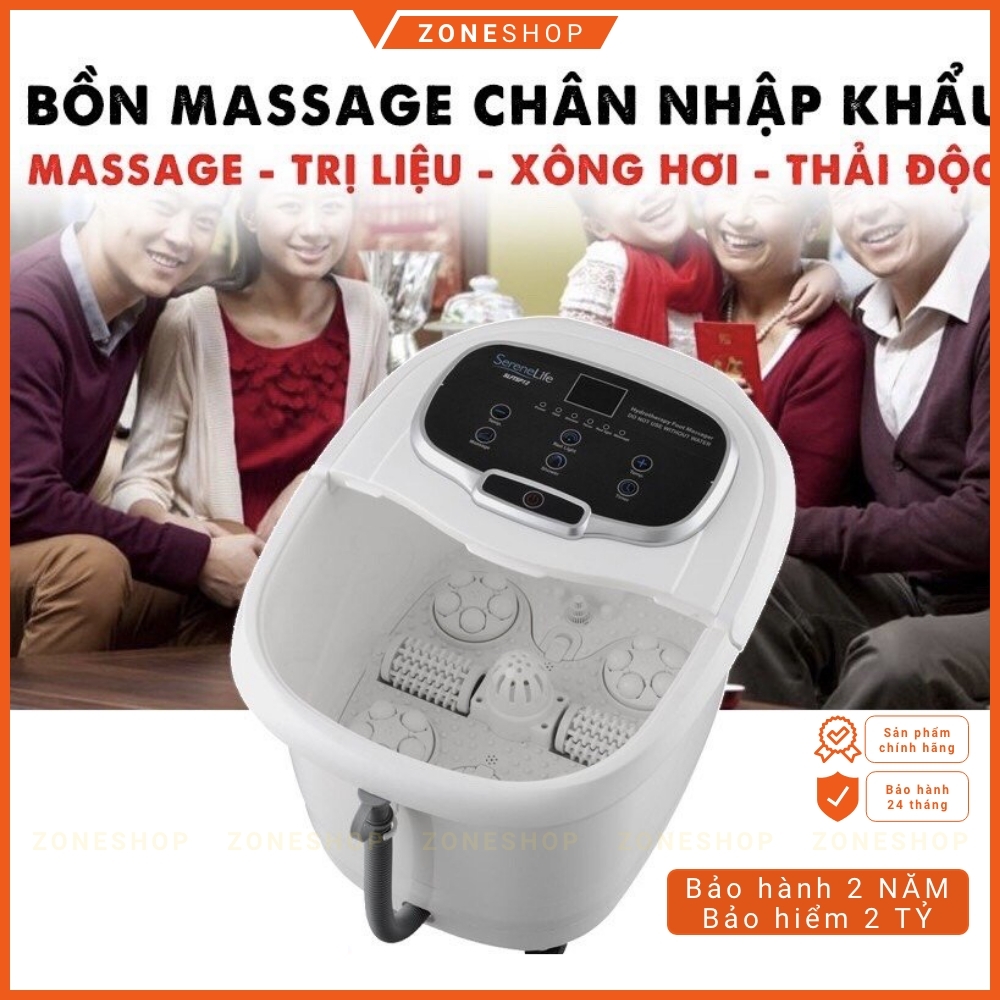 Máy Ngâm Massage Chân SereneLife SL12 ZoneHouse, bồn ngâm chân thông minh, con lăn tự động, Bảo hiểm 2 tỷ [ZONESHOP]