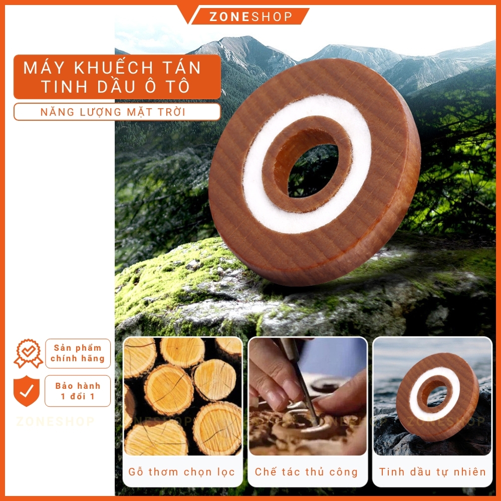 Máy khuếch tán tinh dầu nước hoa xe ô tô năng lượng mặt trời ZONEHOUSE, kiểu UFO, máy xoay toả hương tinh dầu [ZONESHOP]