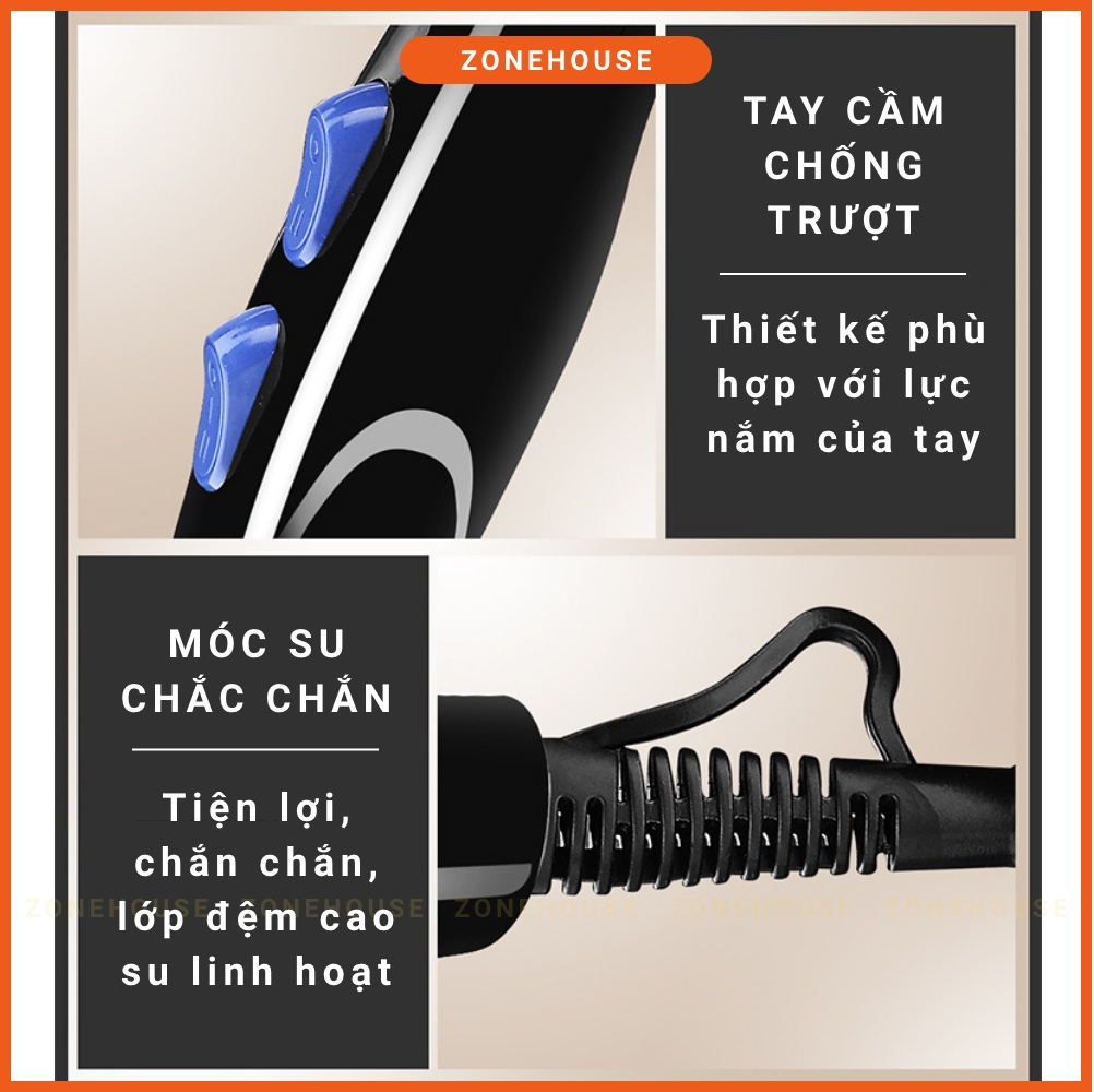 Máy Sấy Tóc Deliya - ZoneHouse, Tặng Kèm 6 Phụ Kiện, máy sấy tạo kiểu tóc chuyên nghiệp, bảo hành 1 đổi 1