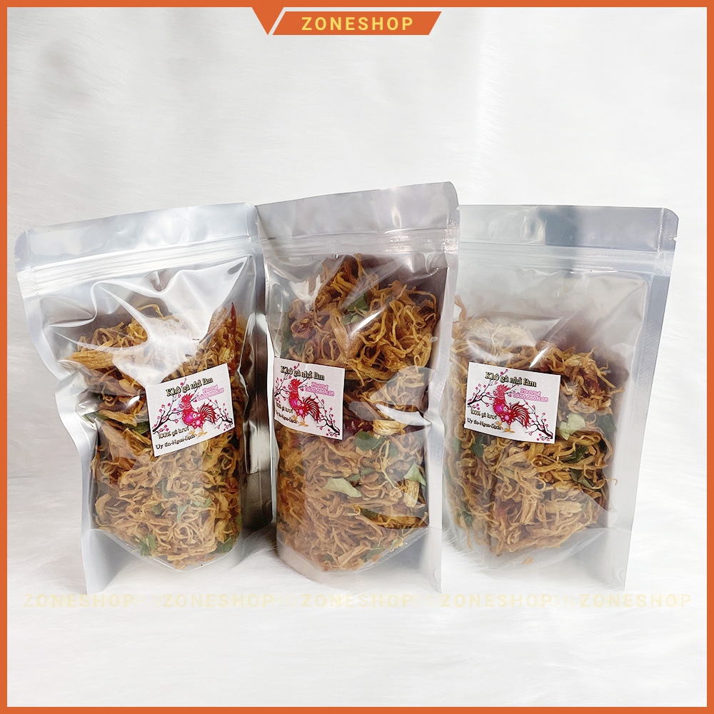 Khô gà lá chanh [Nhà làm] bé Phương - Gà khô chanh cay, đồ ăn vặt thơm ngon bổ rẻ, ớt cay [ZONESHOP]