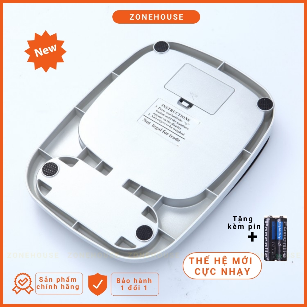 Cân tiểu ly điện tử nhà bếp cao cấp ZONEHOUSE định lượng 1g - 10kg, 8 đơn vị đo lường, cân làm bánh, chính xác- ZONESHOP