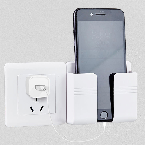Kệ Để Điện Thoại,Điều Khiển Dán Tường [ZONESHOP] - Hộc đựng điện thoại dán tường, Giá treo điện thoại