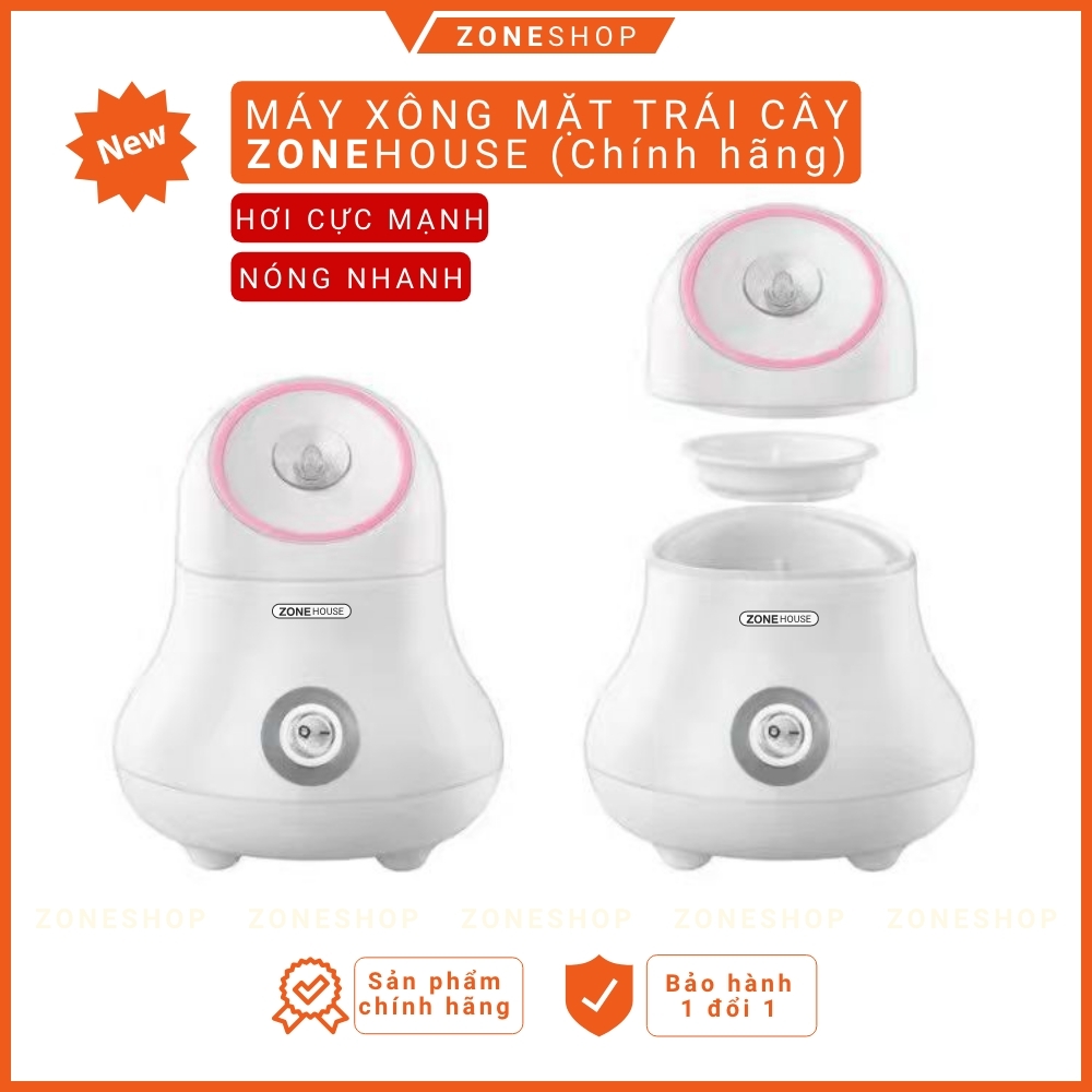 Máy xông mặt hoa quả trái bầu ZONEHOUSE, phun hơi nóng xông tinh dầu xả chanh, xông mũi, máy làm nóng nhanh [ZONESHOP]