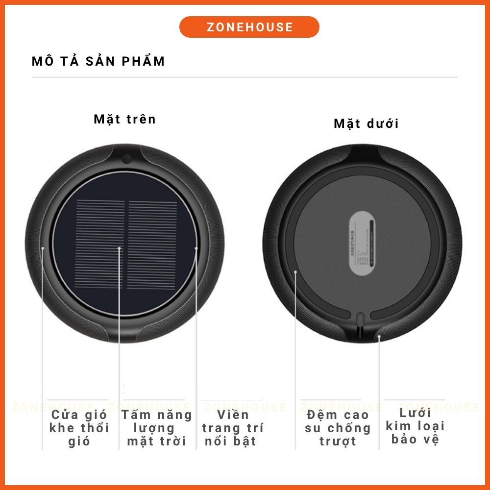 Máy lọc không khí ô tô năng lượng mặt trời ZONEHOUSE, sử dụng năng lượng mặt trời, loại bỏ Formaldehyde, màn lọc HEPA