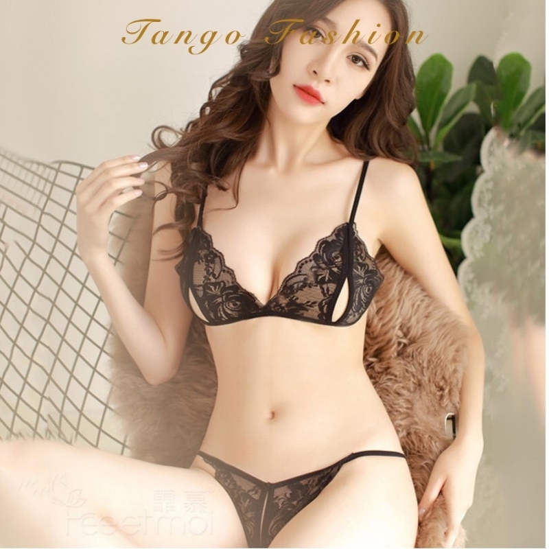 Đồ lót ren - bộ lót sexy quyến rũ gợi cảm dây, quần chip lọt khe hở đấy + áo lót ren siêu mỏng [TANGO FASHION]
