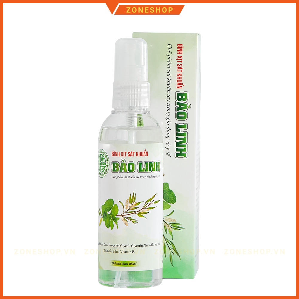 Bình Xịt Sát Khuẩn Tinh Dầu Bảo Linh 60ml - Hoàn toàn thiên nhiên, an toàn, tiện dụng [ZONESHOP]