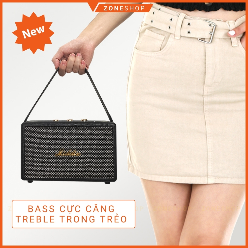 Loa Bluetooth MIDDIA Âm Thanh Sống Động Thiết Kế Bọc Da Kiểu Dáng Phong Cách ZONESHOP