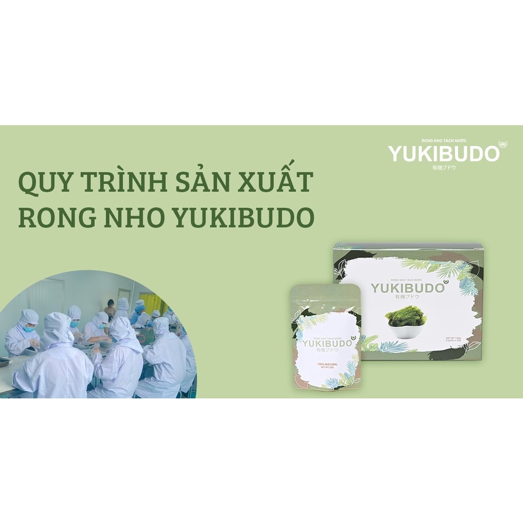 COMBO 1 hộp rong nho YUKIBUDO và 1 lọ xốt mè rang 300ml YUKIBUDO, Rong nho tách nước YUKIBUDO [CHÍNH HÃNG]