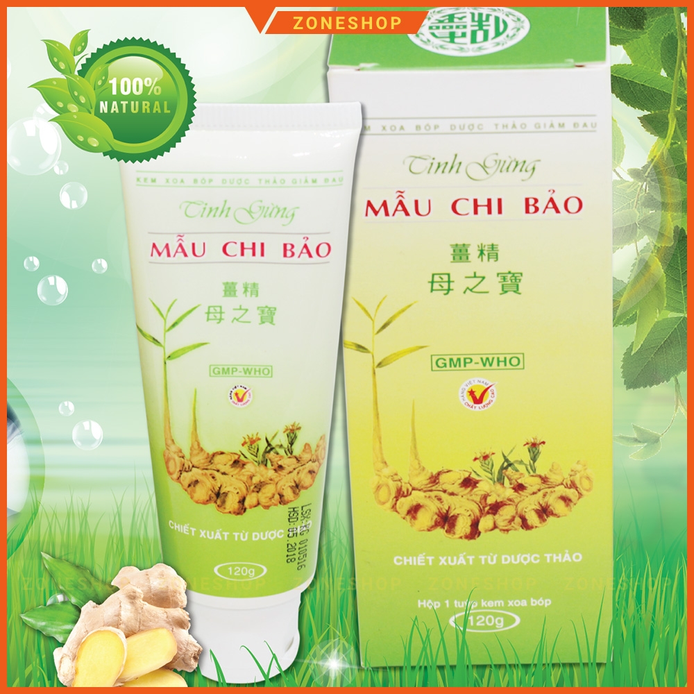 Kem TAN MỠ, SĂN CHẮC DA - Kem gừng xoa bóp Mẫu Chi Bảo - Hỗ trợ giảm mỡ bụng, giảm đau cơ, xương khớp, đau lưng, vai