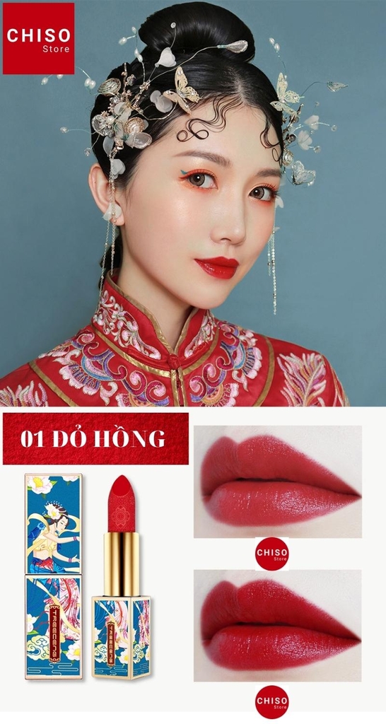 Son môi Treeceng dưỡng ẩm trang điểm lâu trôi thiết kế cung đình sang trọng quý phái mỹ phẩm nội địa trung 3.6g