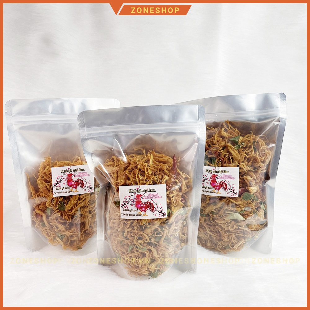 Khô gà lá chanh [Nhà làm] bé Phương - Gà khô chanh cay, đồ ăn vặt thơm ngon bổ rẻ, ớt cay [ZONESHOP]