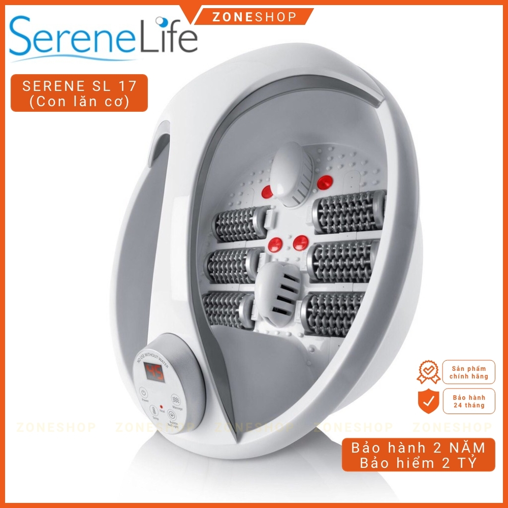Máy Ngâm Massage Chân SereneLife SL12 ZoneHouse, bồn ngâm chân thông minh, con lăn tự động, Bảo hiểm 2 tỷ [ZONESHOP]
