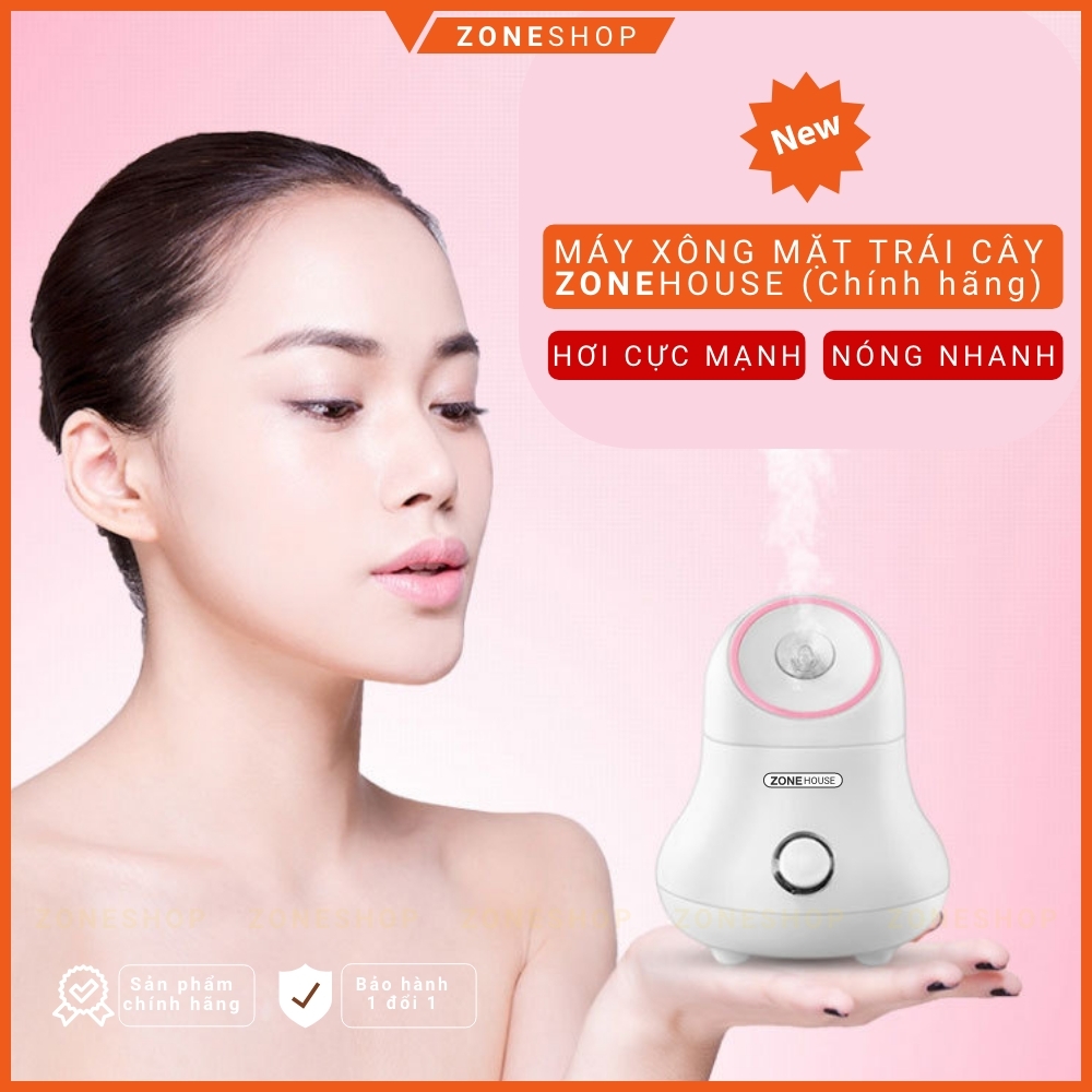 Máy xông mặt hoa quả trái bầu ZONEHOUSE, phun hơi nóng xông tinh dầu xả chanh, xông mũi, máy làm nóng nhanh [ZONESHOP]