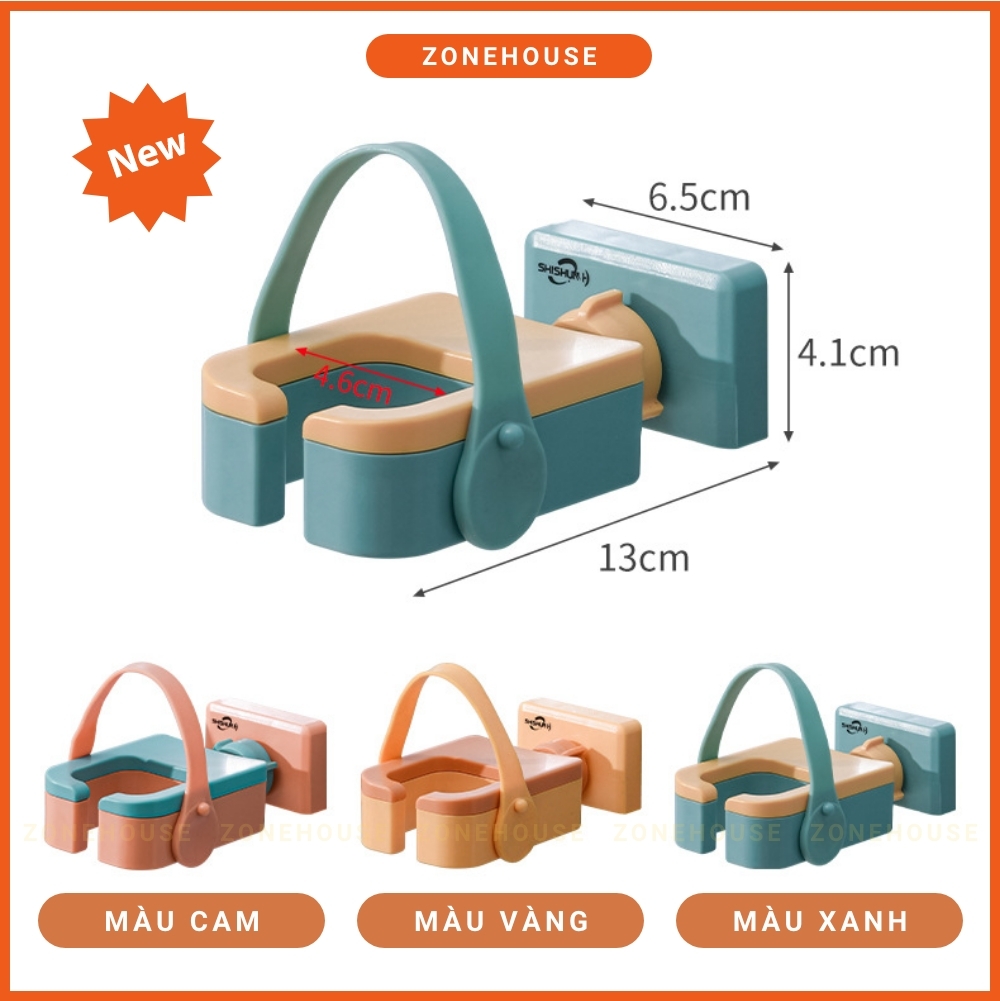 Giá Treo Máy Sấy Tóc Thông Minh Xoay 180 độ ZONEHOUSE, Vừa Treo Vừa Sấy, Kệ Treo Máy Sấy Tóc Dán Tường Nhà Tắm ZONESHOP