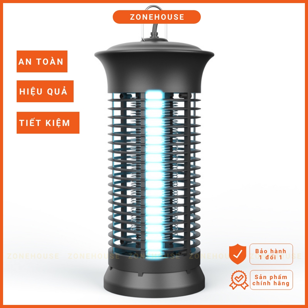 Đèn Bắt Muỗi Công Suất Cao ZONEHOUSE - Máy bắt muỗi thông minh, Siêu tiết kiệm điện- Đèn LED Công Suất Cao Ánh Sáng Tím