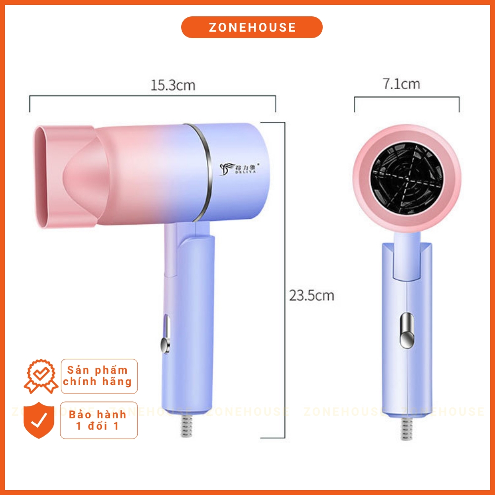 Máy Sấy Tóc 2 chiều Deliya - ZoneHouse, gấp gọn tiện lợi, công suất cao, máy sấy tạo kiểu tóc chuyên nghiệp