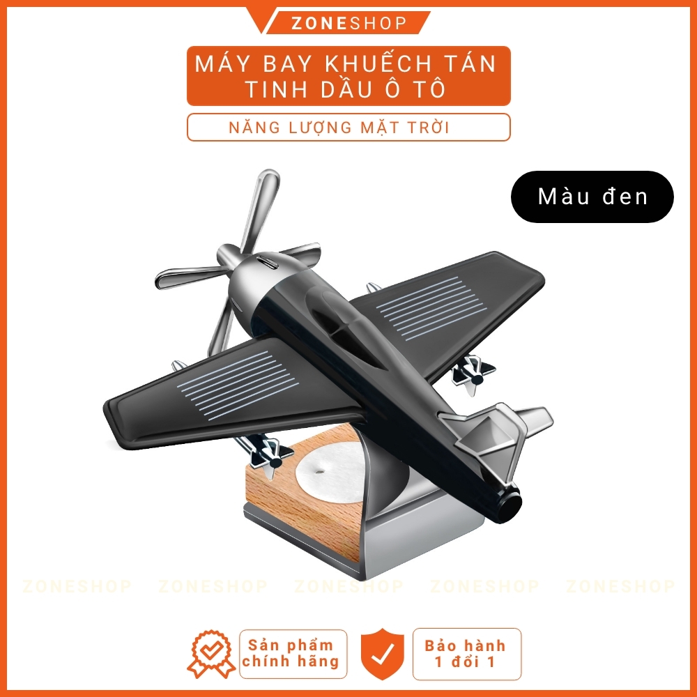 TINH DẦU Ô TÔ Năng Lượng Mặt Trời ZONEHOUSE hình Máy Bay Cổ Điển, máy khuếch tán tặng kèm tinh dầu thơm [ZONESHOP]