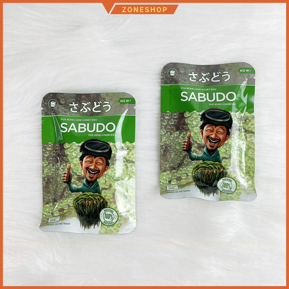 [NEW] Rong nho tách nước SABUDO gói lẻ, hộp nhỏ. Vua rong nho Nhật Bản, phân phối rong nho Sabudo chính hãng ZONESHOP