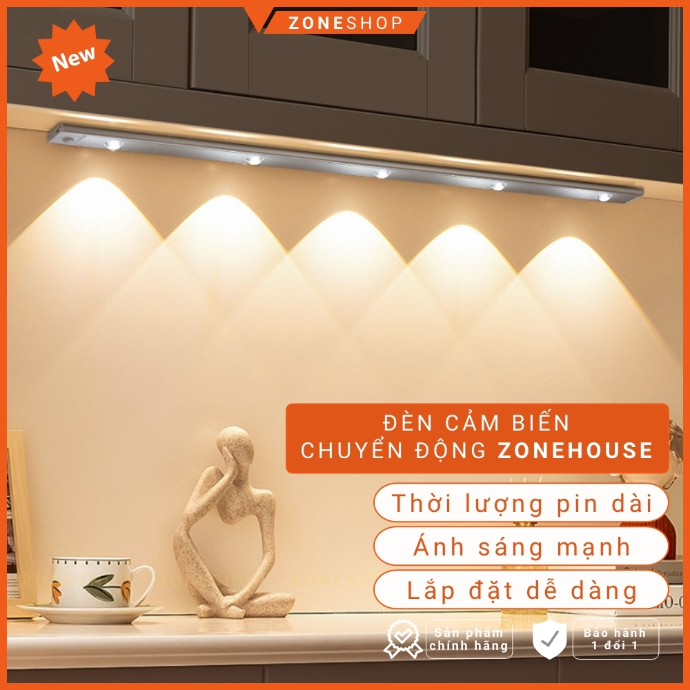 Đèn cảm ứng chuyển động thông minh dạng led dài hợp kim nhôm cao cấp dán tường sạc USB