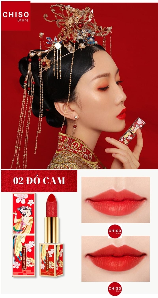 Son môi Treeceng dưỡng ẩm trang điểm lâu trôi thiết kế cung đình sang trọng quý phái mỹ phẩm nội địa trung 3.6g