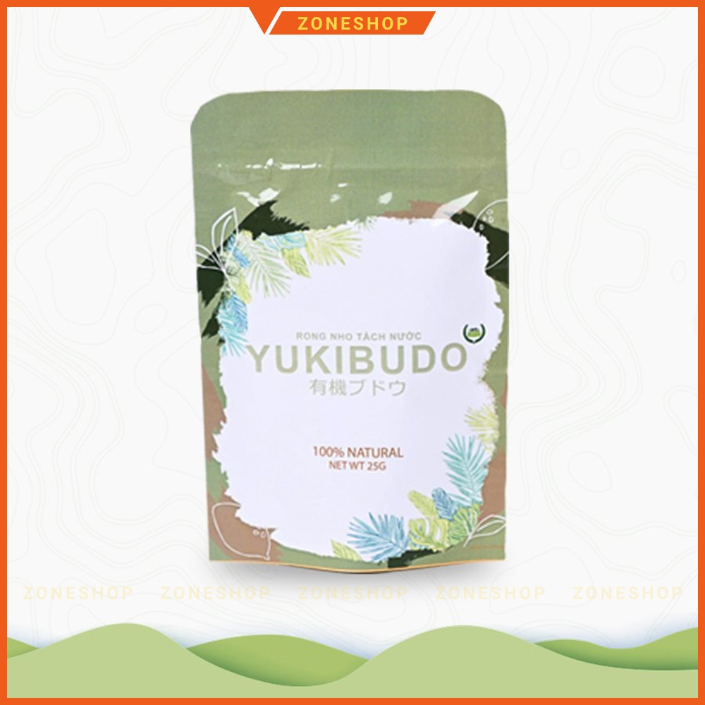 [NEW] Rong nho tách nước YUKIBUDO [GÓI LẺ] tặng nước xốt mè rang - Rong nho CN Nhật Bản Yukibudo [ZONESHOP]