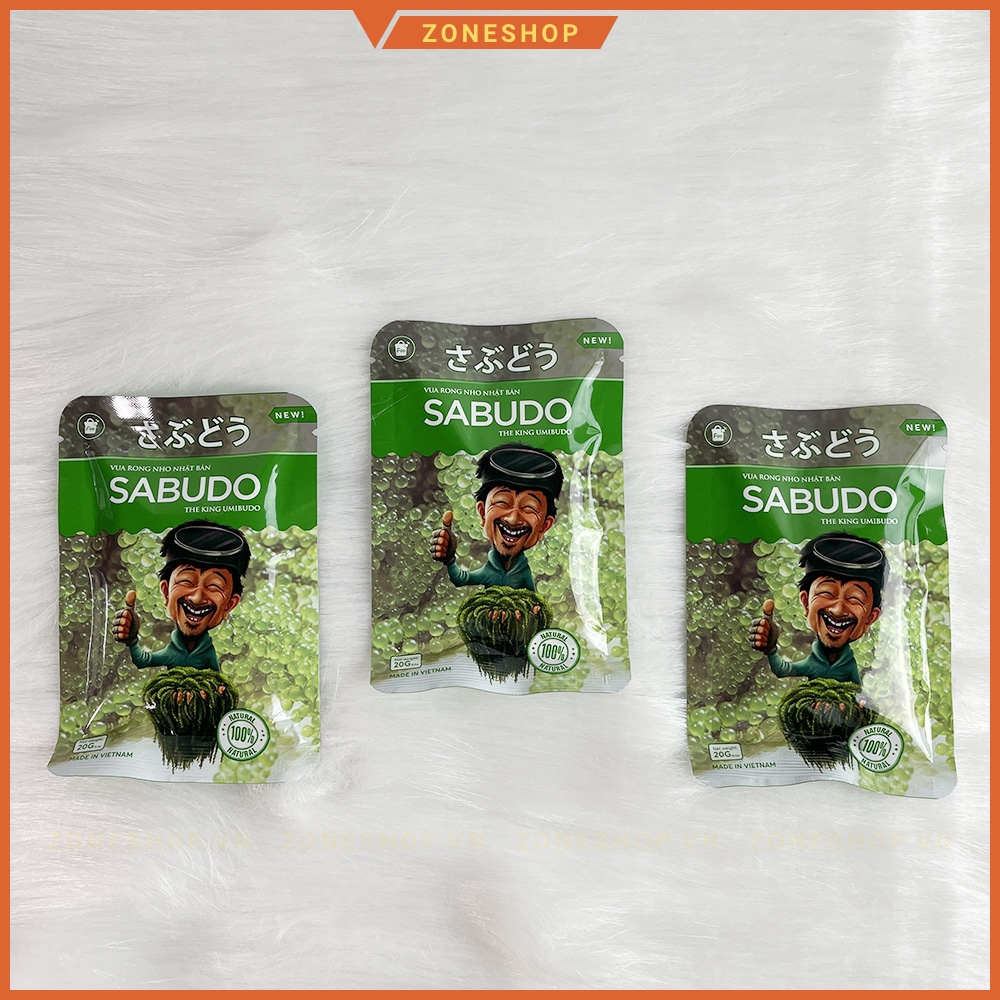 [NEW] Rong nho tách nước SABUDO gói lẻ, hộp nhỏ. Vua rong nho Nhật Bản, phân phối rong nho Sabudo chính hãng ZONESHOP
