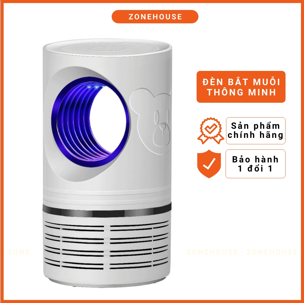 Đèn bắt muỗi thông minh ZONEHOUSE, trang trí để bàn, làm đèn ngủ, hiệu quả cao, quạt hút kiểu quạt máy bay